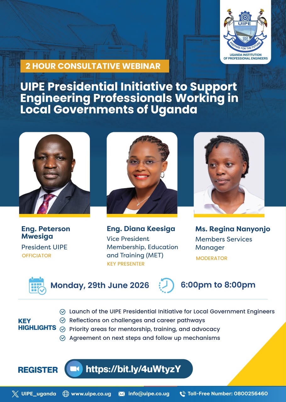 UIPE presidential Initiative to support Engineering professionals working in Local Governments of Uganda